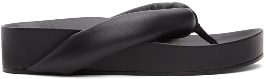 Jil Sander Black Oversize Flip Flop Sandals Jil Sander