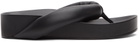 Jil Sander Black Oversize Flip Flop Sandals