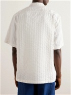 Barena - Bagolo Camp-Collar Pinstriped Cotton-Poplin Shirt - White