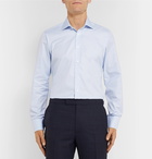 Kingsman - Turnbull & Asser White Linen Shirt - Blue