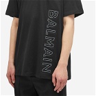 Balmain Men's Embossed Logo T-Shirt in Black/Grey