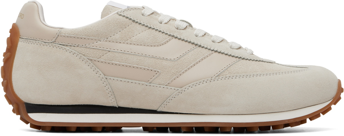 TOM FORD Off-White Suede Mick Sneakers
