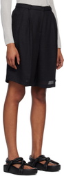 Youth Black Low-Waisted Shorts