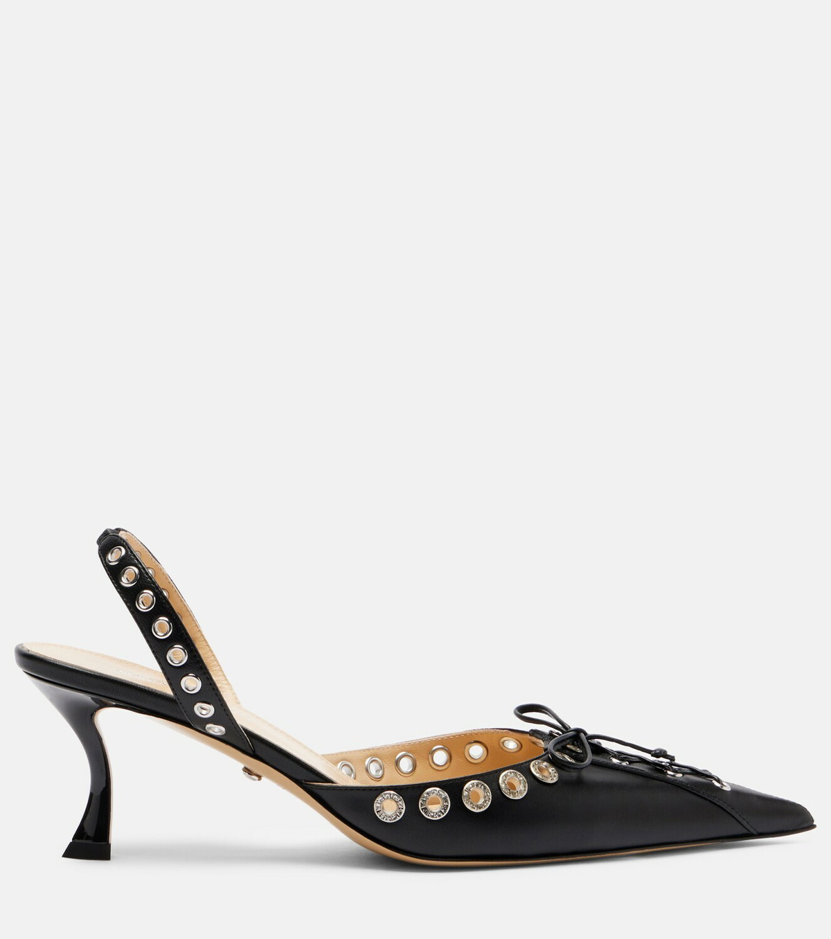 Mach & Mach Crystalized Corset 65 leather slingback pumps