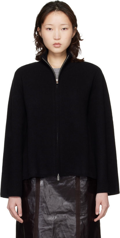 Photo: Loulou de Saison Black Gabi Zipped Cashmere Sweater