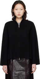 Loulou de Saison Black Gabi Zipped Cashmere Sweater