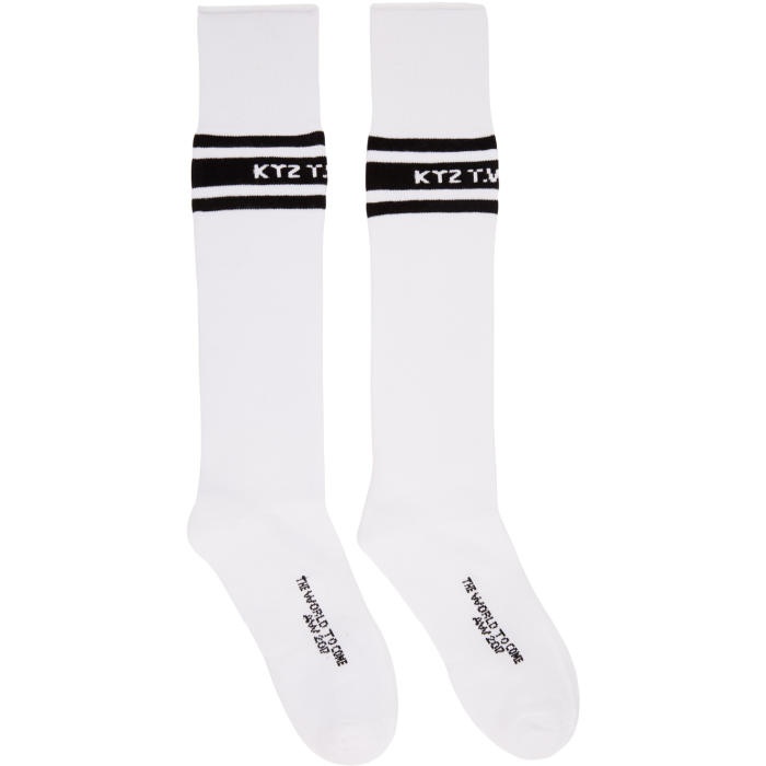 Photo: KTZ White Long Stripes Socks