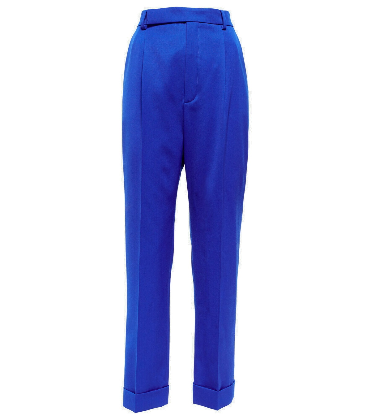Saint Laurent Men Wool Gabardine High-Waisted Carrot Trousers main image 1
