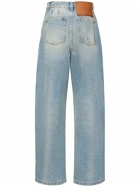 PALM ANGELS Paris Cotton Denim Wide Jeans