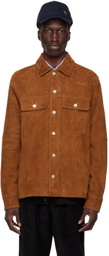 PS by Paul Smith Brown Overshirt Suede Jacket