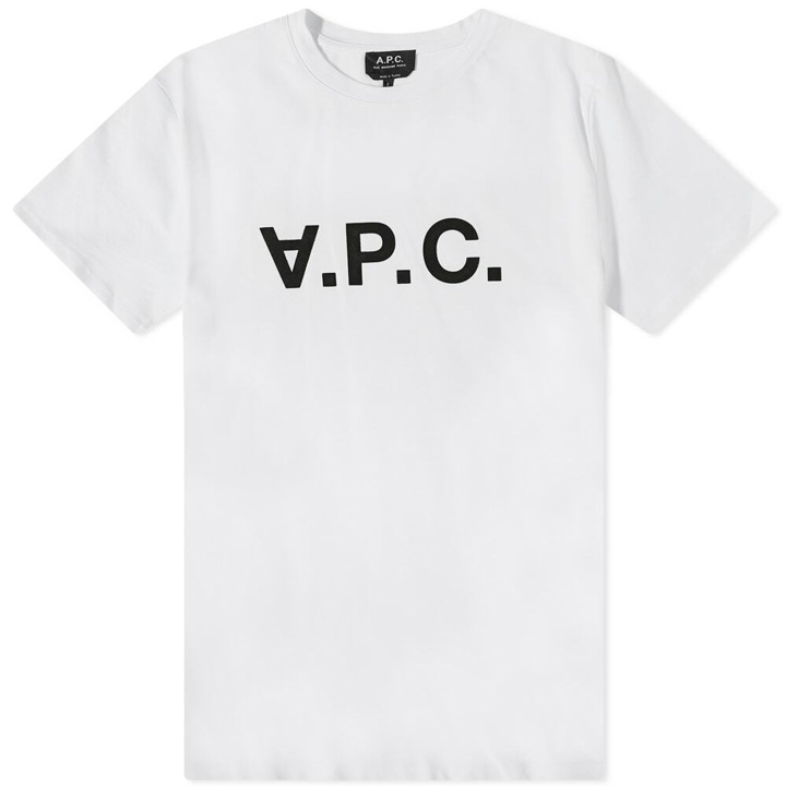 Photo: A.P.C. Men's VPC Logo T-Shirt in White/Green