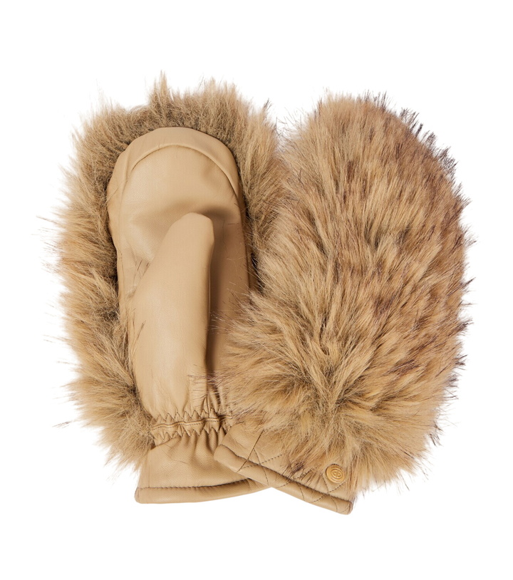 Photo: Goldbergh Hill faux fur-trimmed leather ski mittens