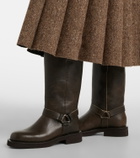 Brunello Cucinelli Monili leather knee-high boots