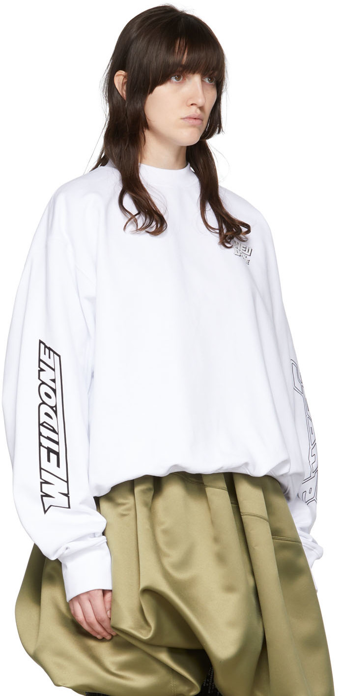 We11done White Cotton Sweatshirt