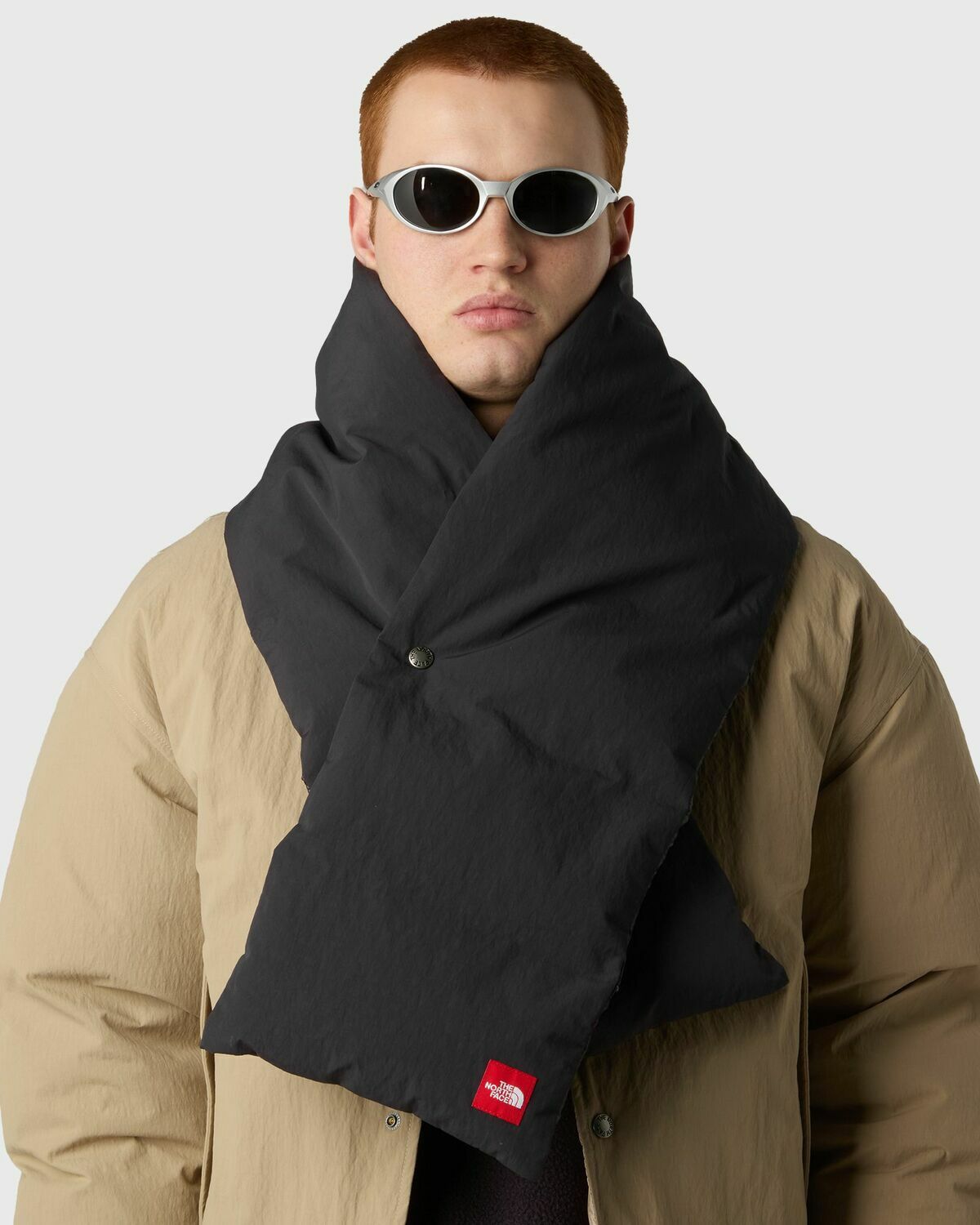 The North Face TNF Red Box Down Scarf Black Men