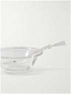 Purdey - Glass, Silver and Enamel Caviar Dish Spoon Set