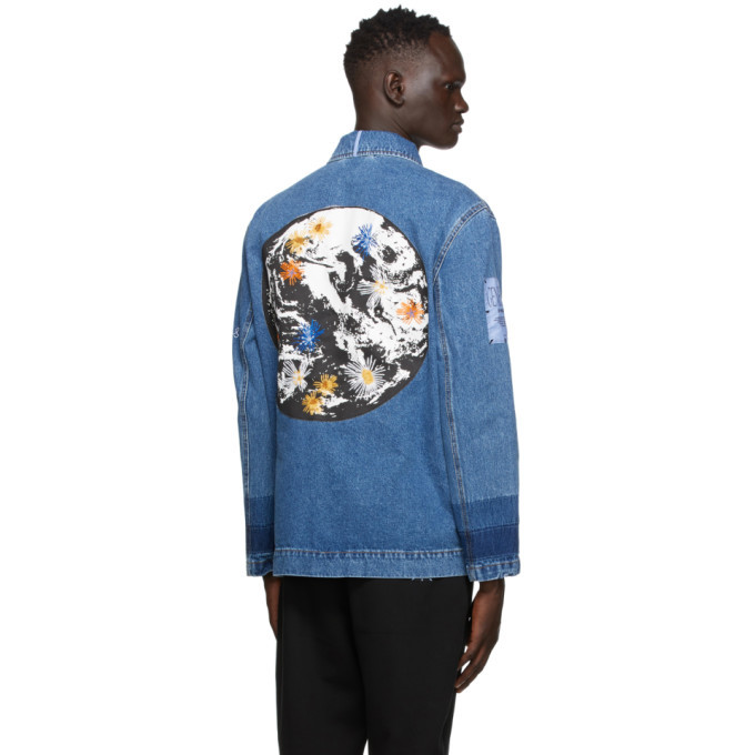 MCQ Blue Denim Unfolded Shirt Jacket McQ Alexander McQueen