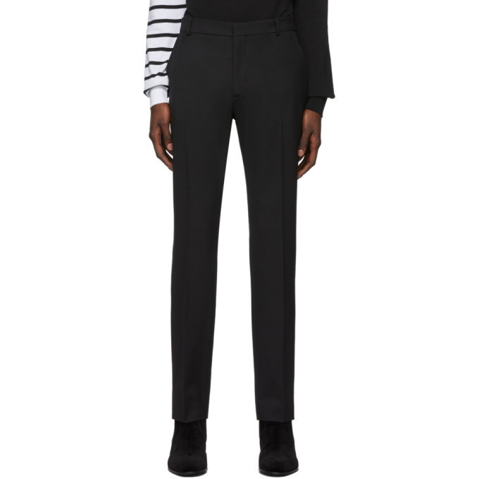 Photo: Balmain Black Wool Satin Trousers