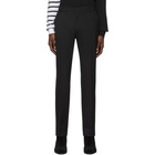 Balmain Black Wool Satin Trousers