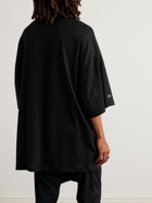 Rick Owens - Champion Tommy Oversized Embroidered Organic Cotton-Jersey T-Shirt - Black