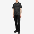 Alexander McQueen Men's Jacquard Graffiti Logo Polo in Black/Charcoal