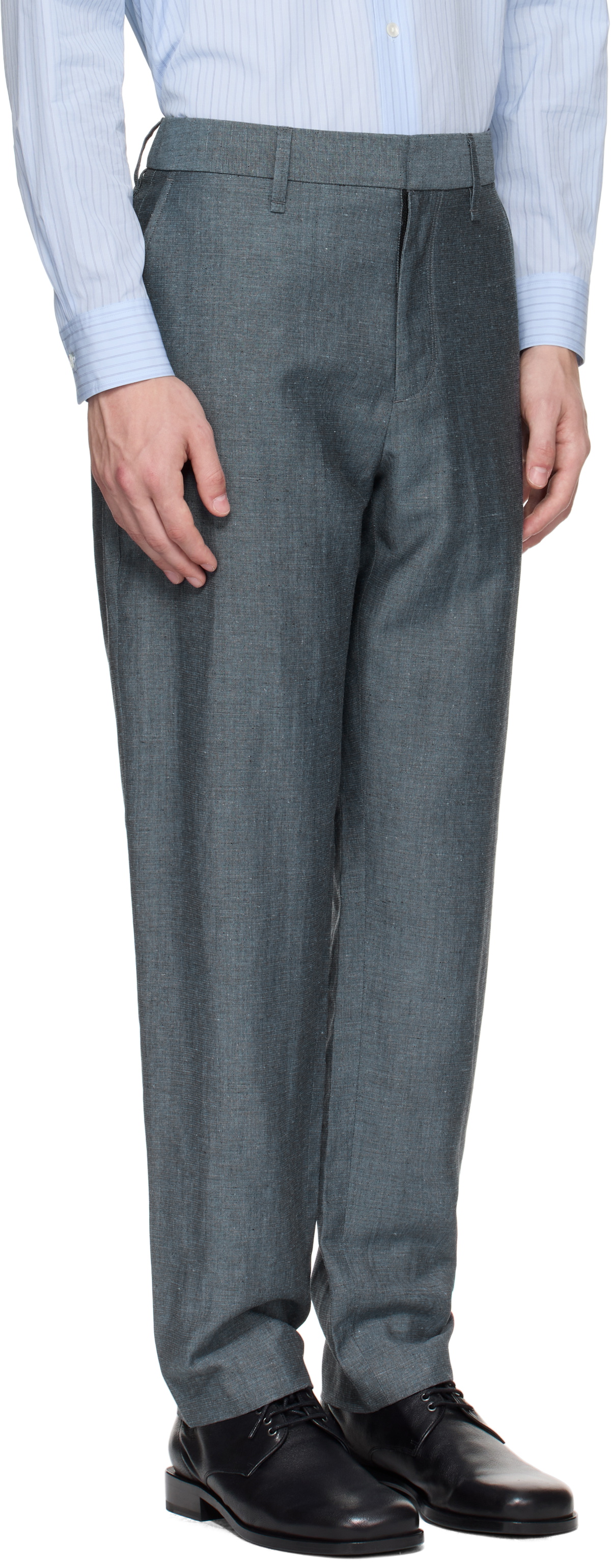 rag & bone Blue Evan Wool-Blend Trousers