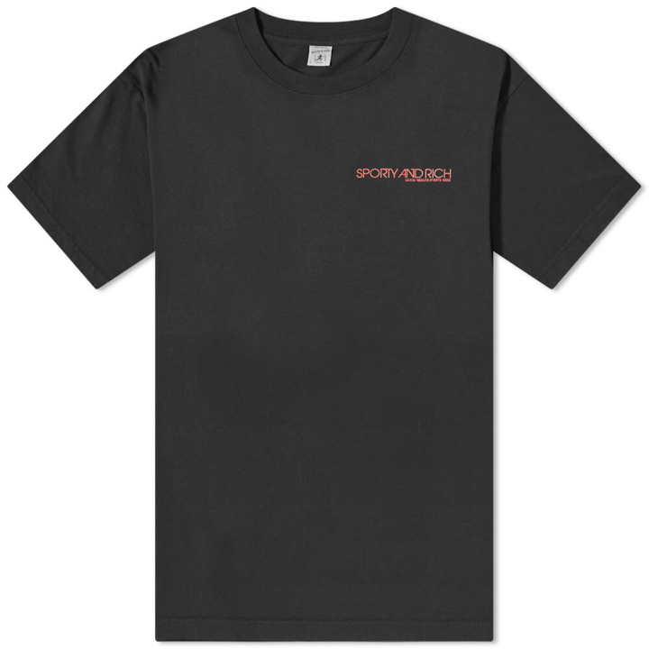 Photo: Sporty & Rich Disco T-Shirt in Faded Black/Red