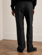 The Row - Baird Straight-Leg Pleated Pinstriped Virgin Wool Trousers - Black