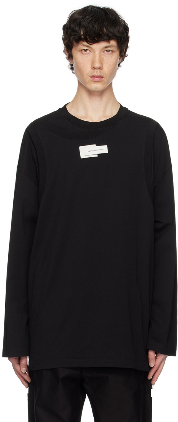 【関税込み】Feng Chen Wang ブラック Yu Zu Xie Patch Tシャツ Feng Chen Wang Black Yu Zu Xie Patch T-shirt Feng Chen Wang