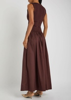 Esse Studios Cotton and Jersey Midi Dress Brown