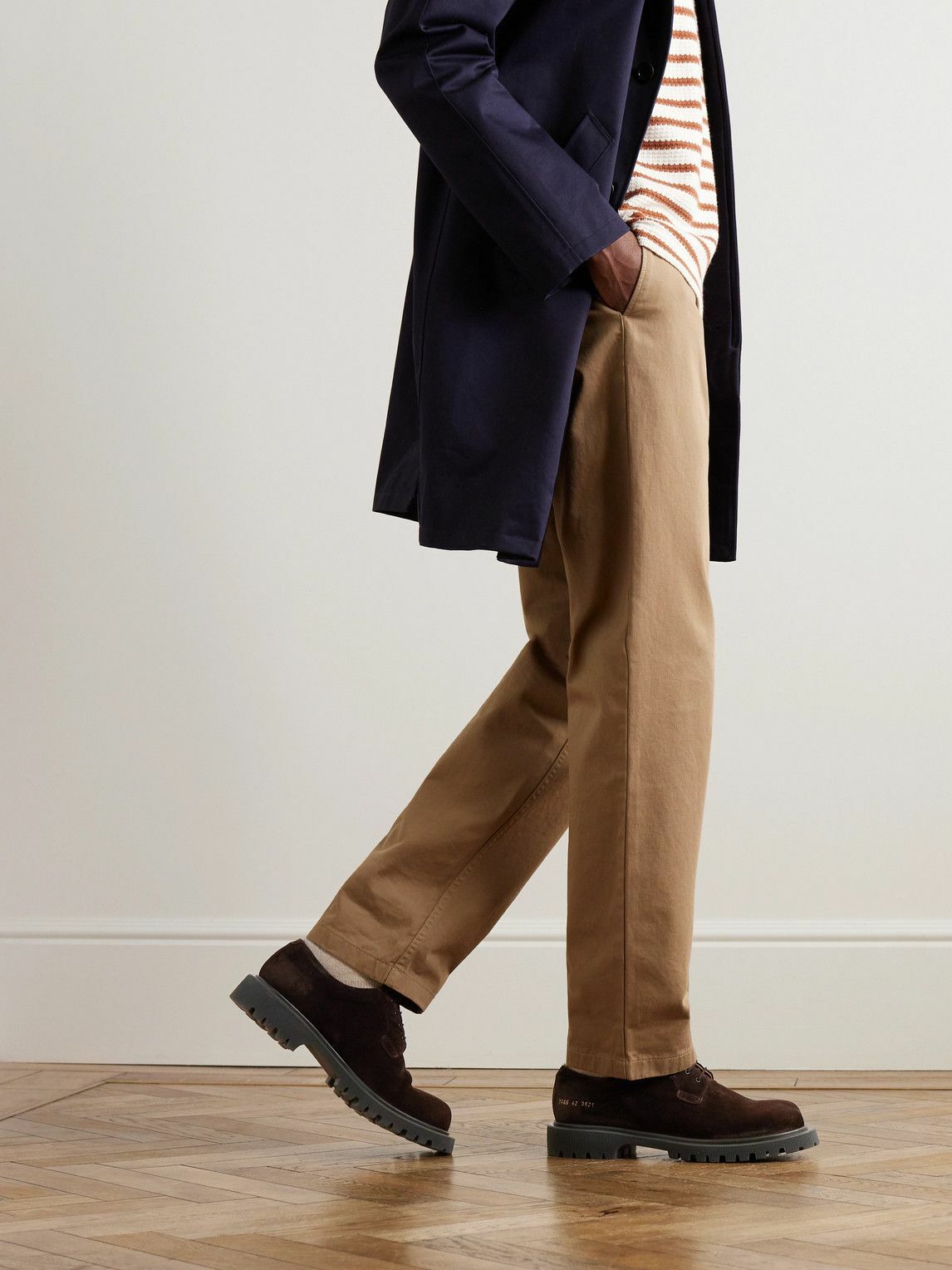Common Projects - Waxed-Suede Derby Shoes - Brown