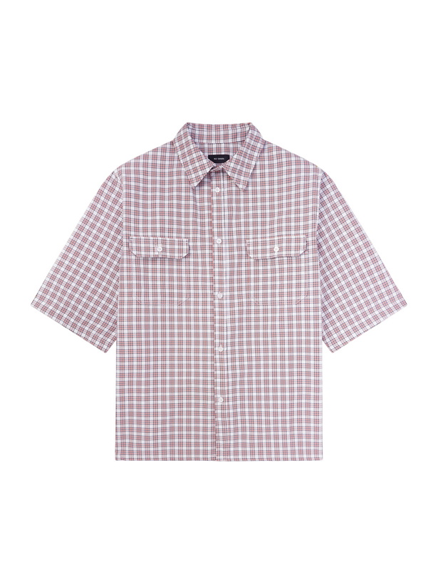 Photo: Willy Chavarria - SS Corcoran Checked Woven Shirt - Red