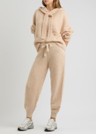 Crush Cashmere Bob Hooded Bouclé Mohair Jumper Beige