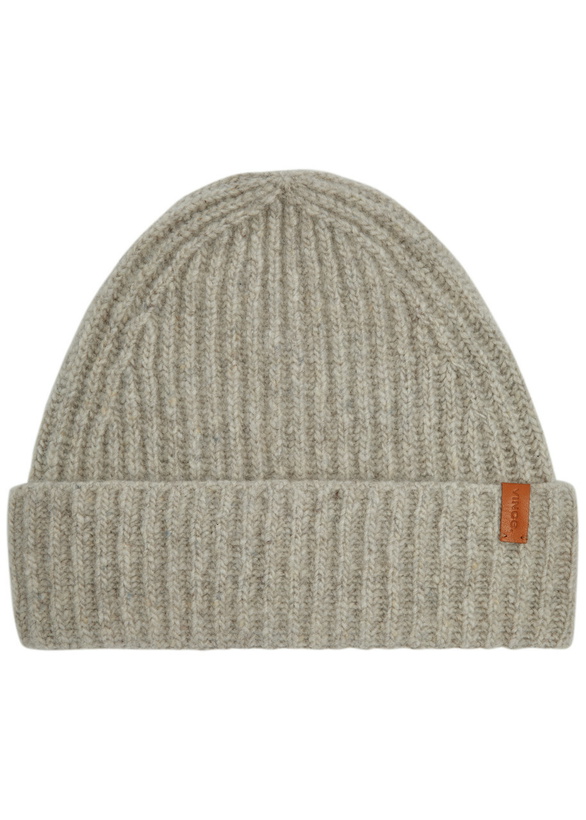 Photo: Vince Donegal Ribbed Cashmere Beanie - Beige - One Size