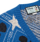 Gucci - Disney Intarsia Wool and Alpaca-Blend Cardigan - Blue