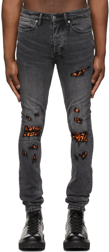 Photo: Ksubi Black Van Winkle Angst Fire Patch Jeans