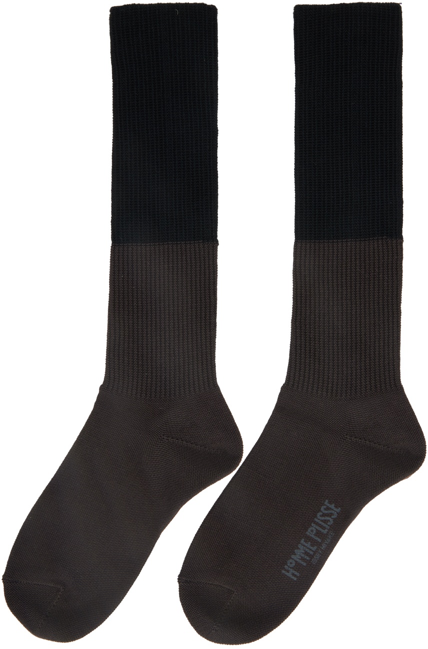 Homme Plissé Issey Miyake Black & Brown Two-Way Socks Homme Plisse ...