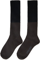 Homme Plissé Issey Miyake Black & Brown Two-Way Socks
