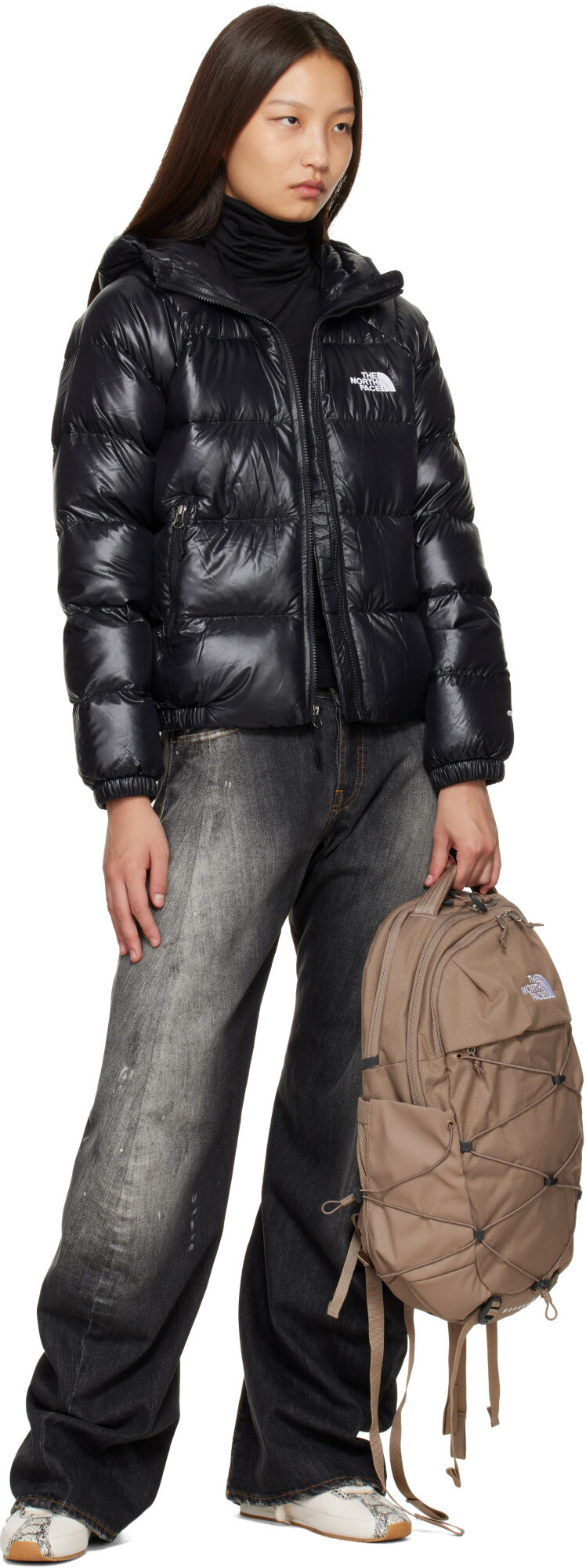 The North Face Beige Borealis Backpack
