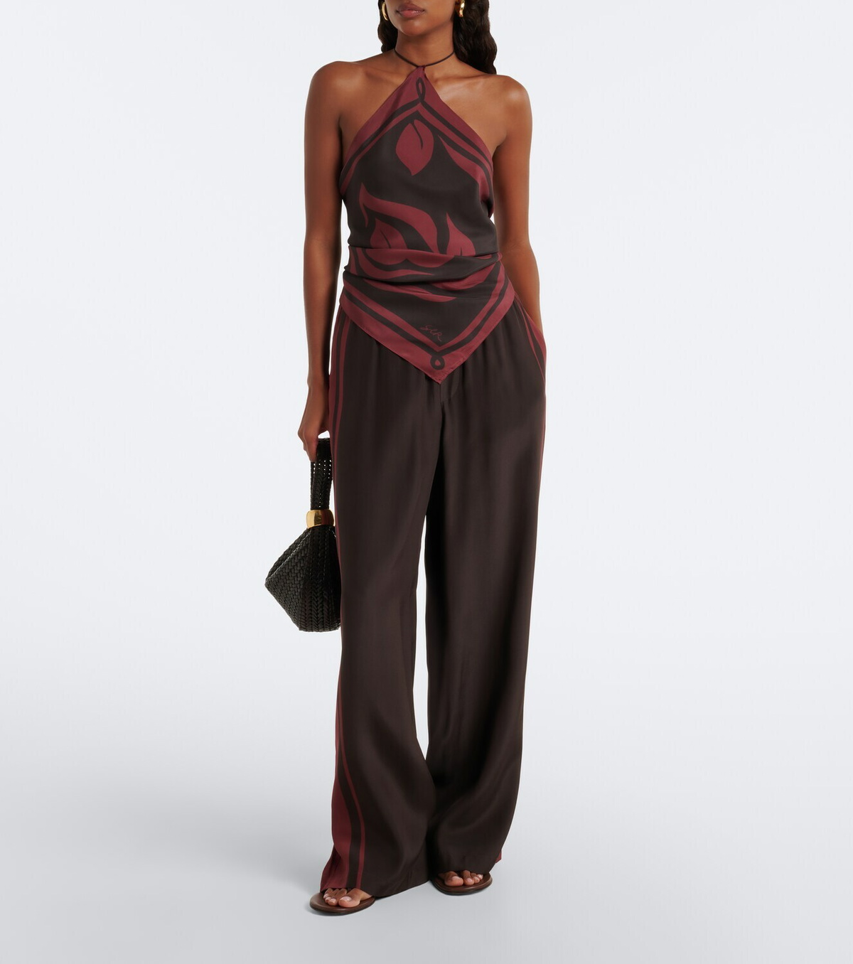 SIR Silk wide-leg pants