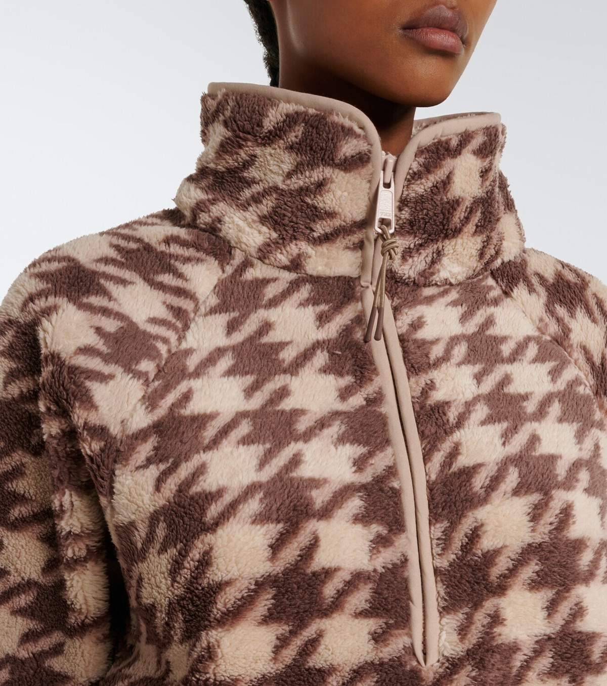 The Upside Palacio Harlow houndstooth fleece sweater