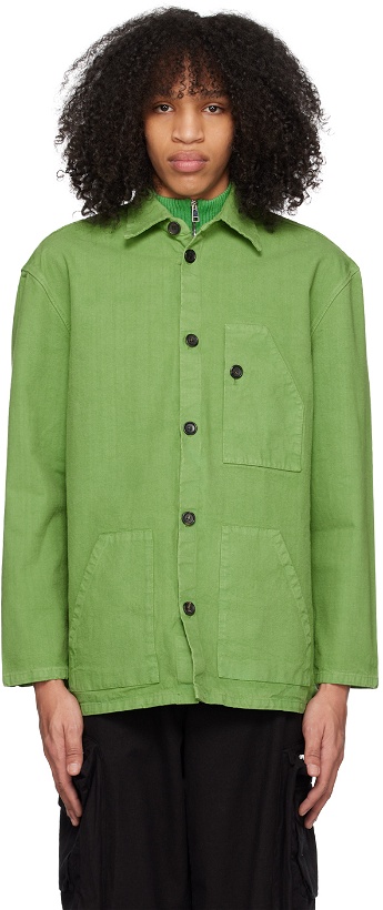 Photo: Winnie New York Green Spread Collar Jacket