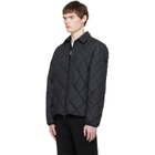 Moncler Black Atria Diamond-Quilted Shirt Down Jacket
