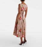 Dolce&Gabbana Floral belted cotton midi dress