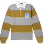 Acne Studios - Oversized Striped Loopback Cotton-Jersey Rugby Shirt - Saffron