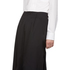 Sulvam Black Layered Skirt Trousers