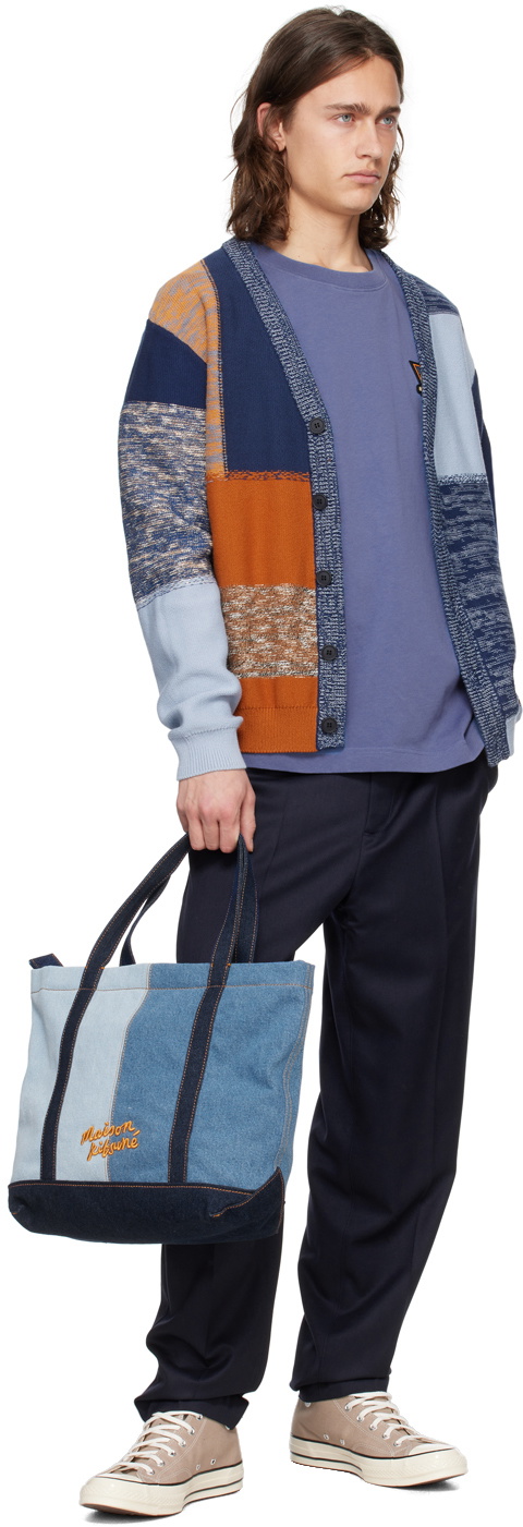 【関税込】Maison Kitsune メゾンキツネ HEAD MEDIUM DENIM TOTE Maison Kitsuné - FOX HEAD MEDIUM DENIM TOTE | HBX - Globally