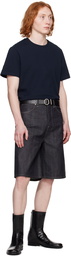 Jil Sander Blue Raw Denim Shorts