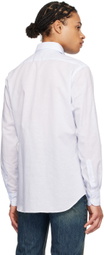 Husbands Blue Spread Collar Shirt