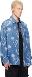 MASTERMIND WORLD Blue MW Long Sleeve Denim Shirt